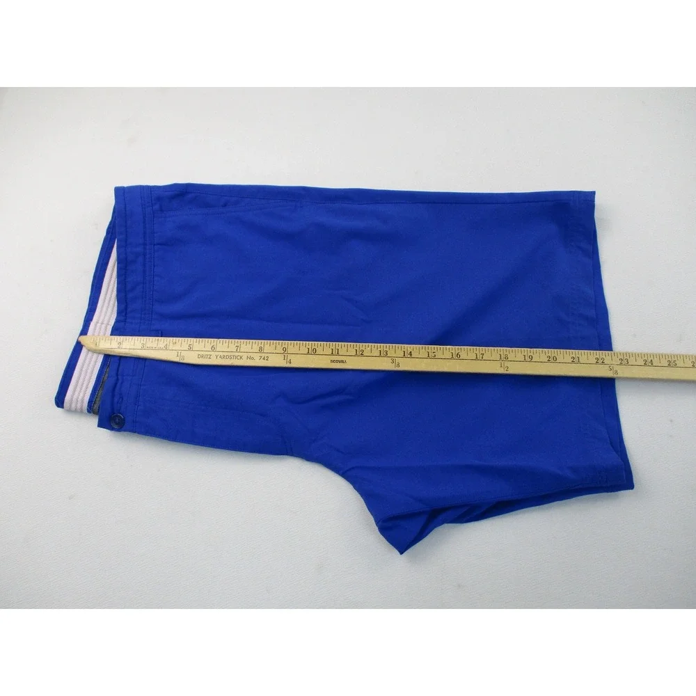 Nike Golf Shorts Men 42 Blue Flat Front Performance Stretch Swoosh Logo Utility